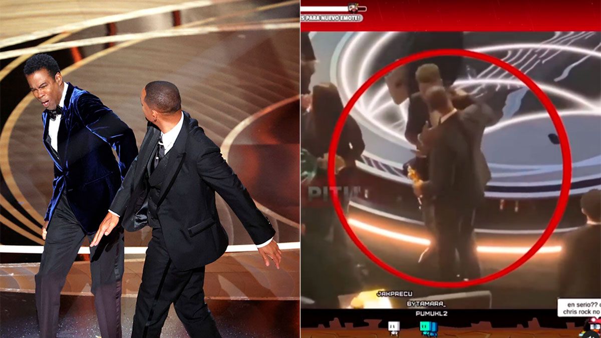 Un streamer español compartió un video de Will Smith y Chris Rock luego del golpe que le dio el actor al humorista en los Oscar 2022.