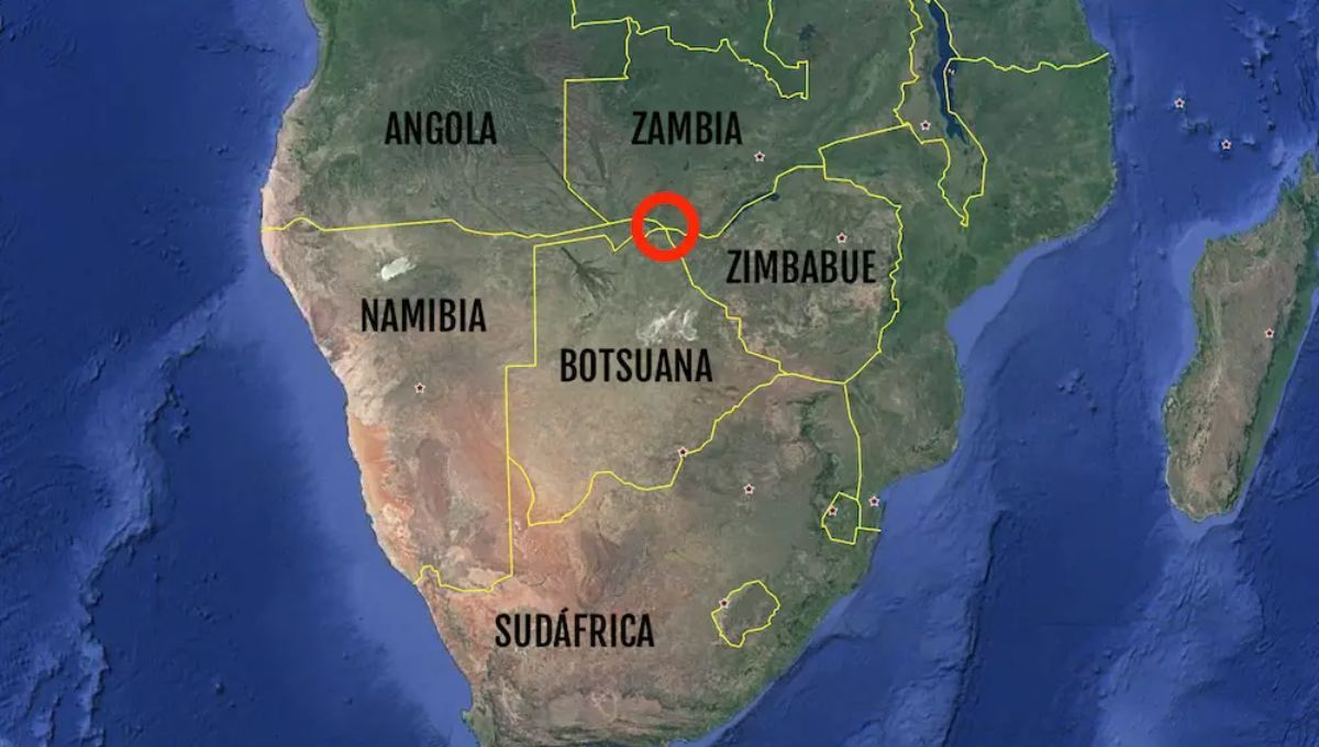 Cuatro países, un solo lugar: la curiosa geografía de África austral. Cuatro países, un solo lugar: la curiosa geografía de África austral.