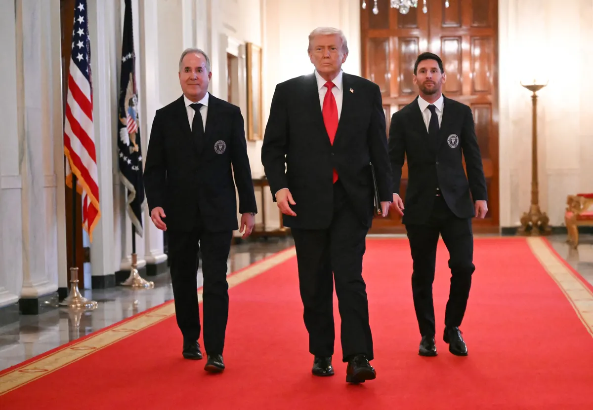 Trump, Messi y Jorge Mas en la Casa Blanca.