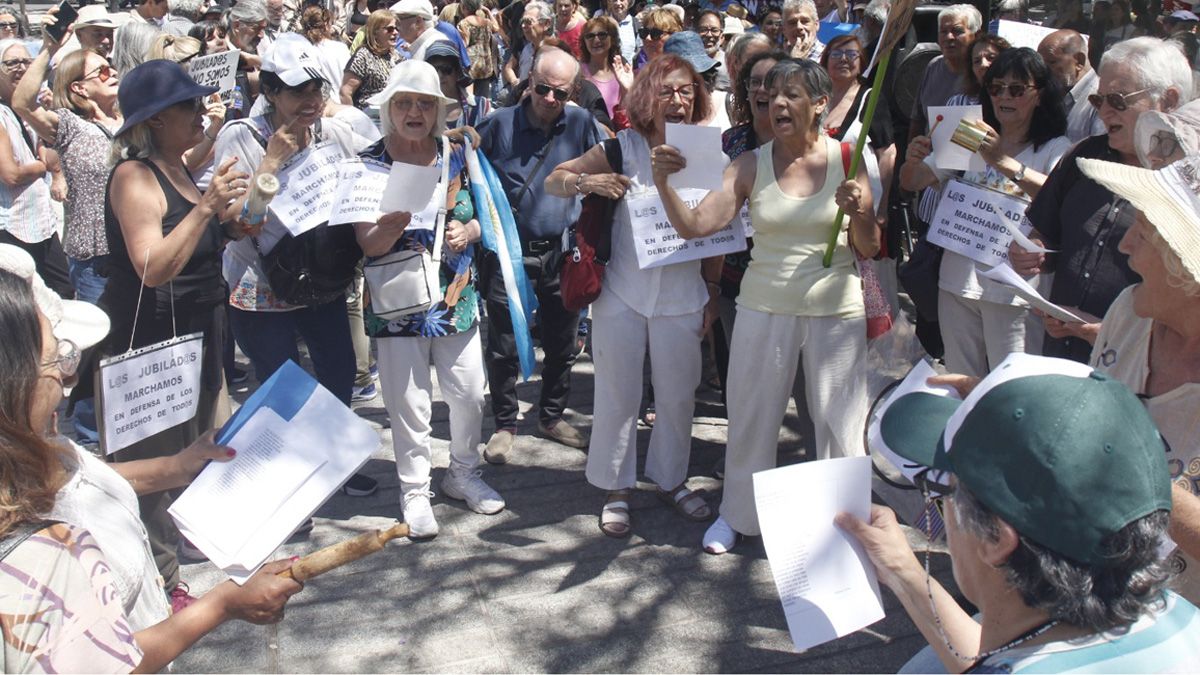 La marcha número 40 de los jubilados de Mendoza.