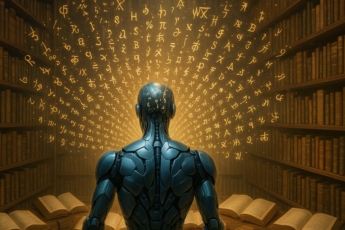 Lo que alguna vez fueron bibliotecas infinitas, hoy caben en la mente sintética de una inteligencia artificial. Lo que alguna vez fueron bibliotecas infinitas, hoy caben en la mente sintética de una inteligencia artificial.