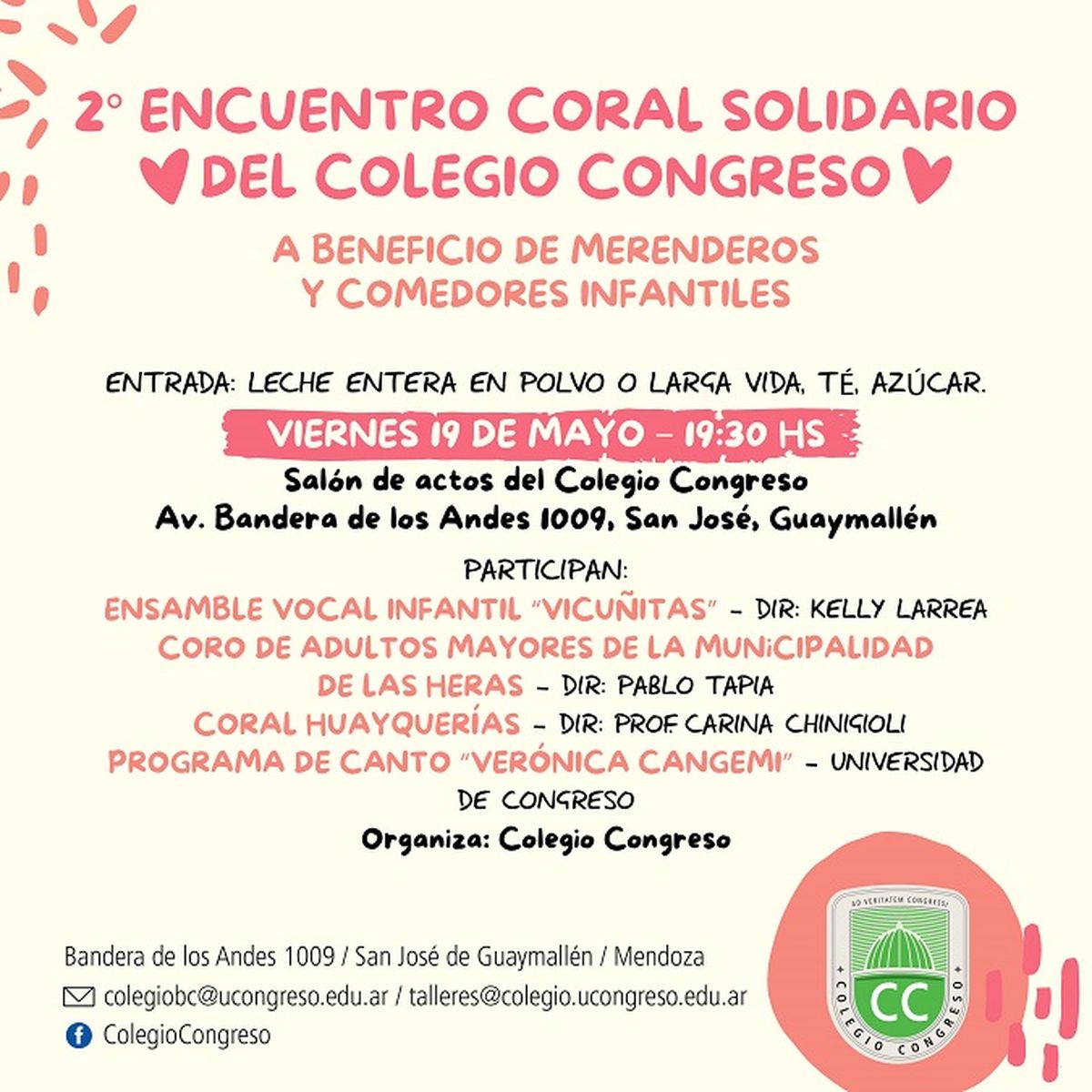 Esta segunda edición se realizará a beneficio de merenderos y comedores infantiles.