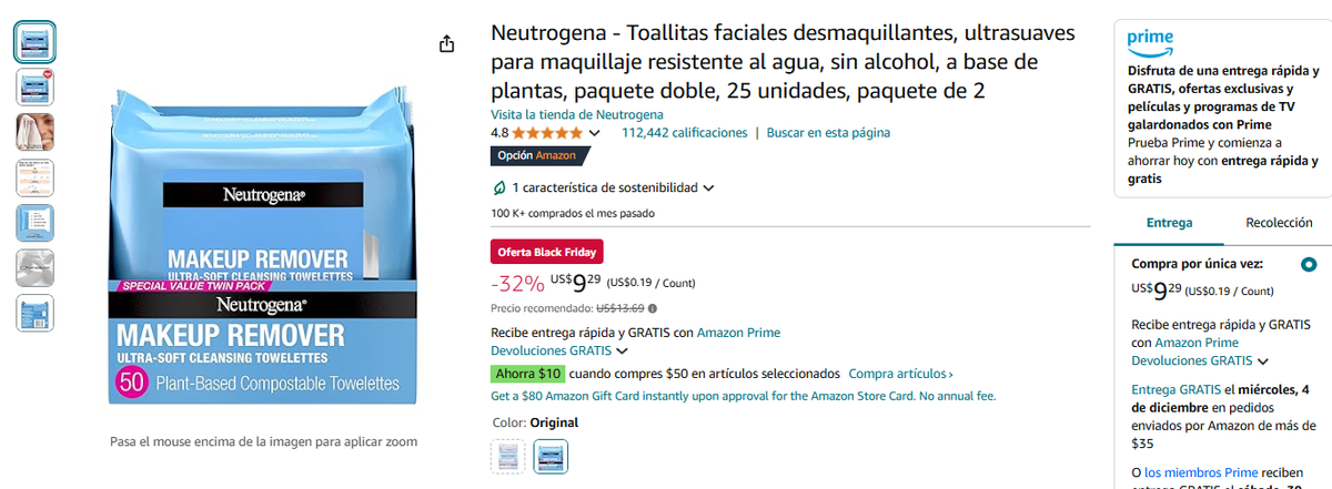 Toallitas húmedas que están en rebaja por el Black Friday. Toallitas húmedas que están en rebaja por el Black Friday.