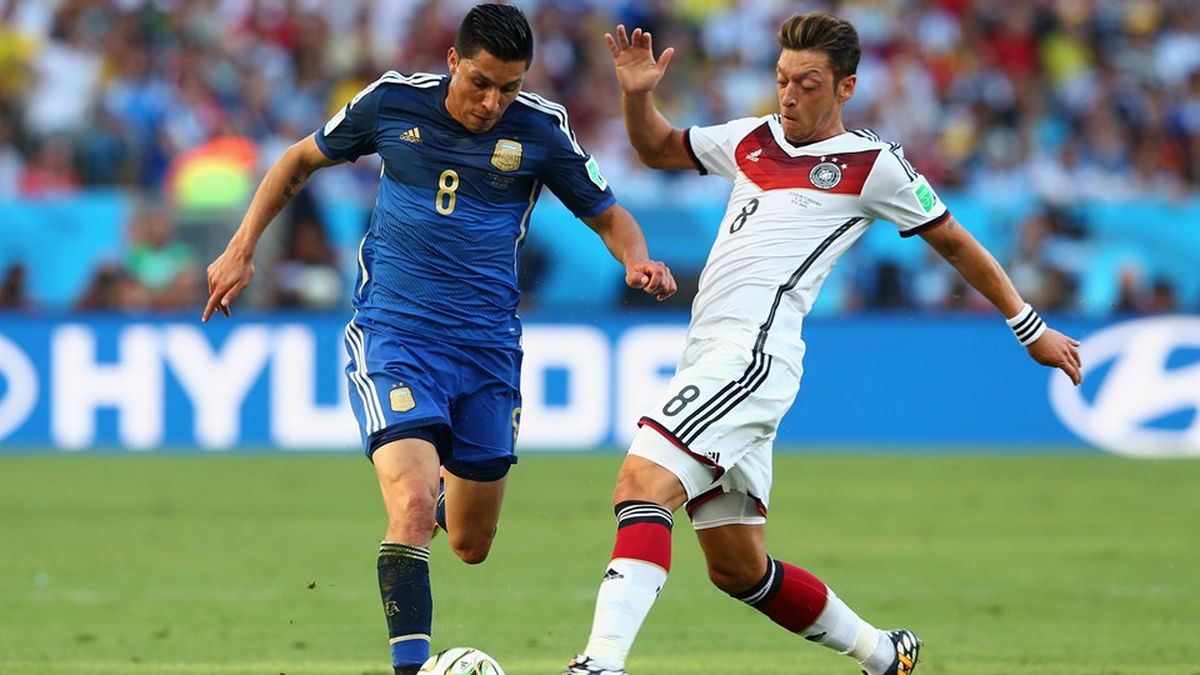 Enzo Pérez jugó la final del Mundial 2014 ante Alemania.