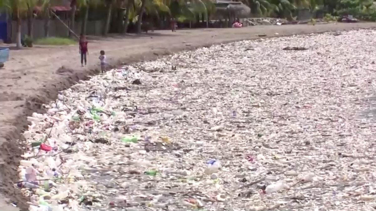 Tsunami de basura llegó a las caribeñas playas de Hoduras.