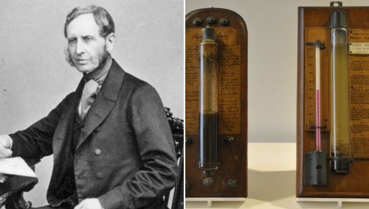 El almirante británico Robert FitzRoy, el primer meteorólogo moderno y creador del storm glass. Foto Tiempo.com El almirante británico Robert FitzRoy, el primer meteorólogo moderno y creador del storm glass. Foto Tiempo.com