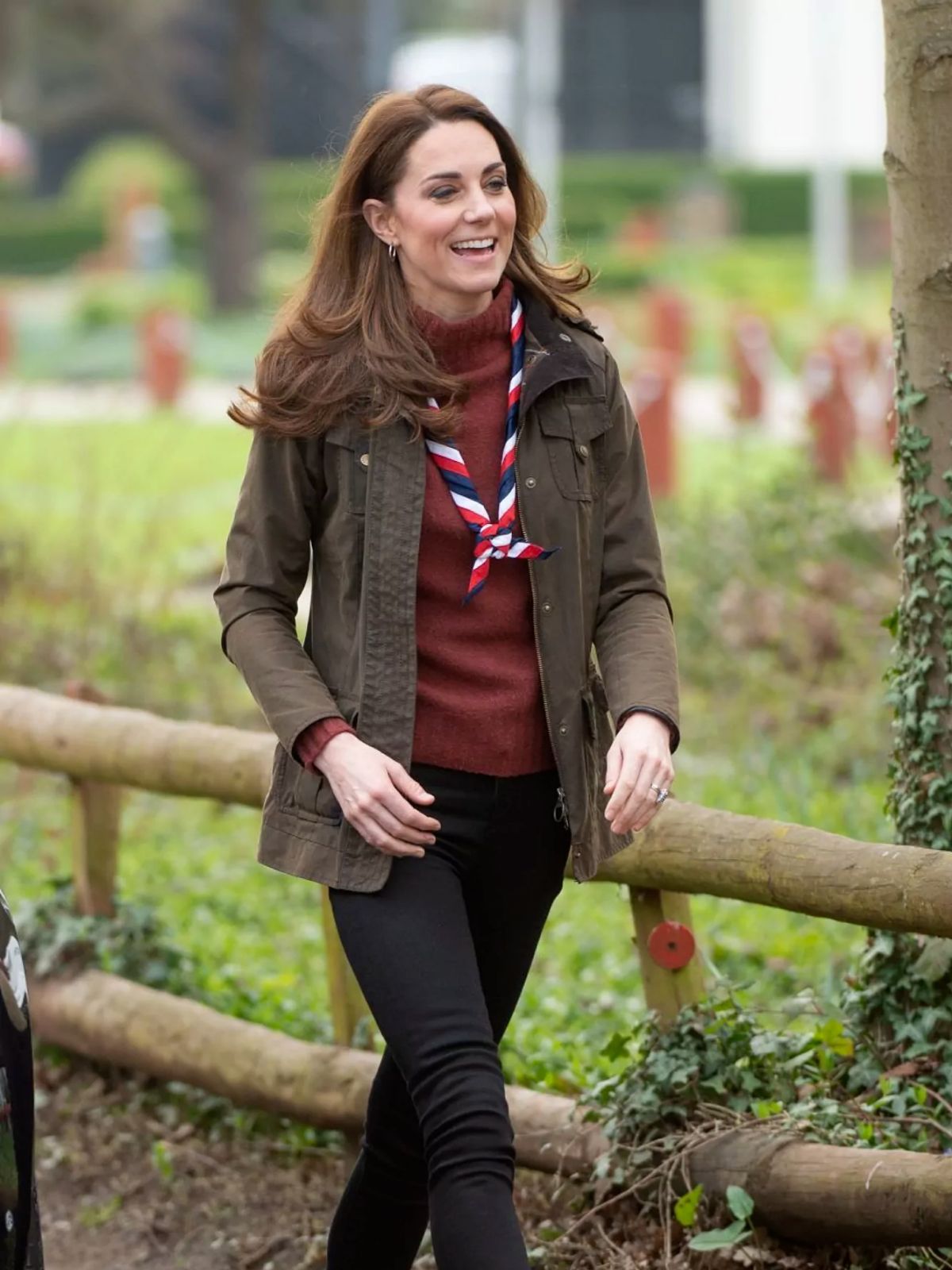 Kate Middleton y su chaqueta Barbour. Kate Middleton y su chaqueta Barbour.