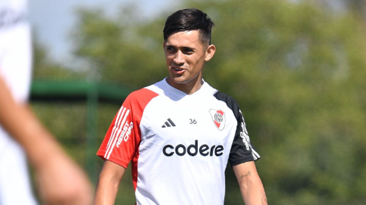 Pablo Solari tuvo su primer entreamiento del año con River