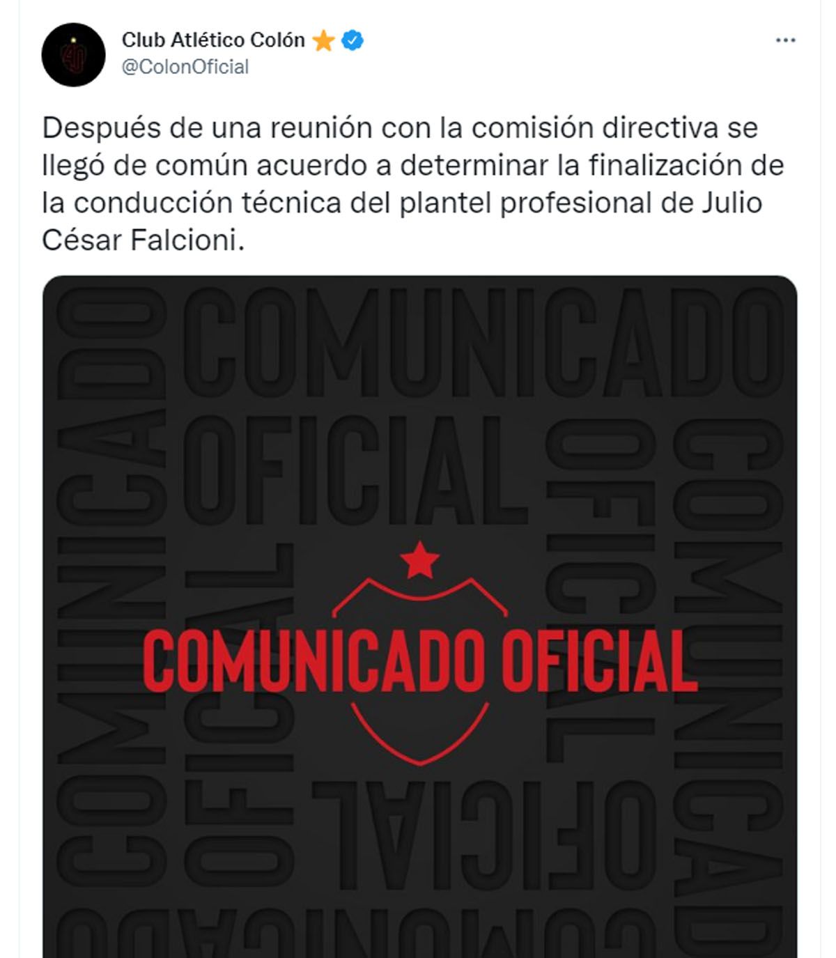 El anuncio de Colón indica que la decisión fue de común acuerdo