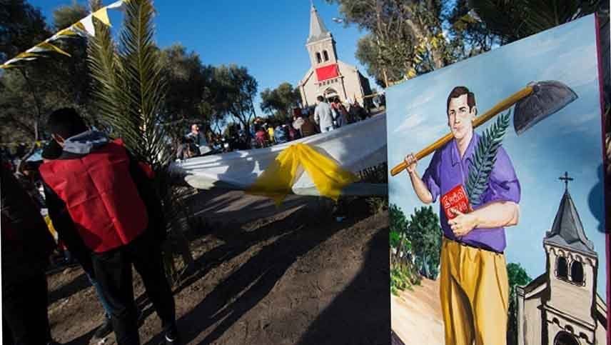 Imagen del beato Pedernera, quien trabajó, vivió y formó familia en Rivadavia. Lo asesinaron en la dictadura.