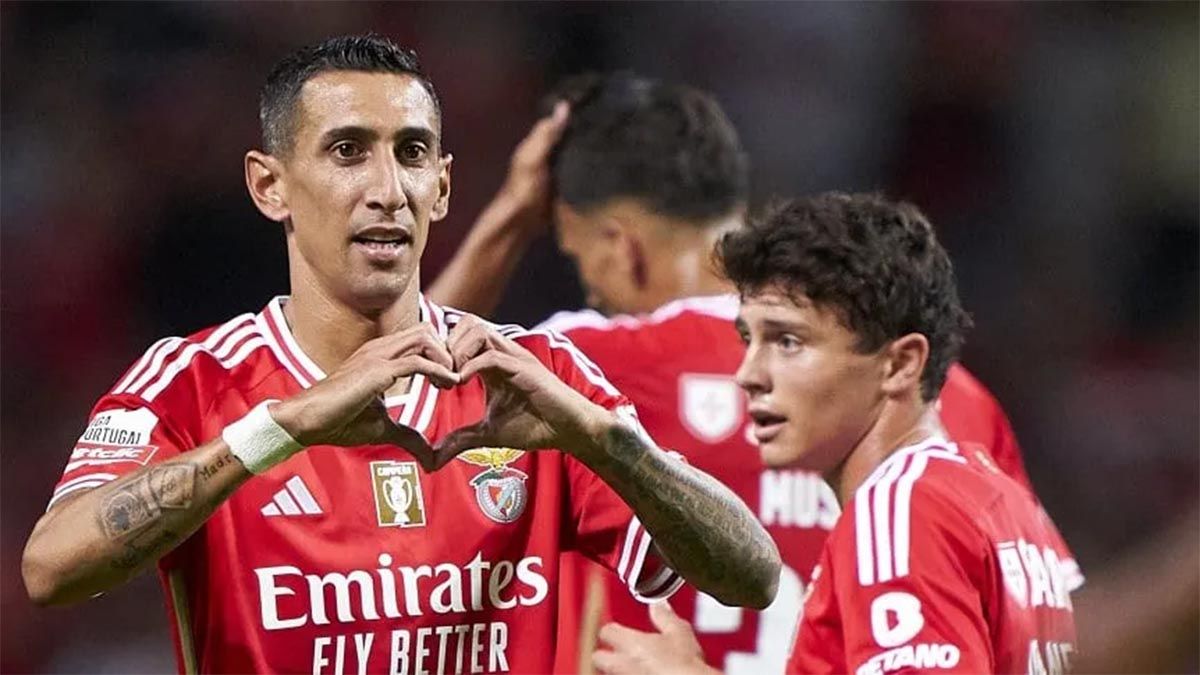 Ángel Di María marcó otro gol en Benfica.