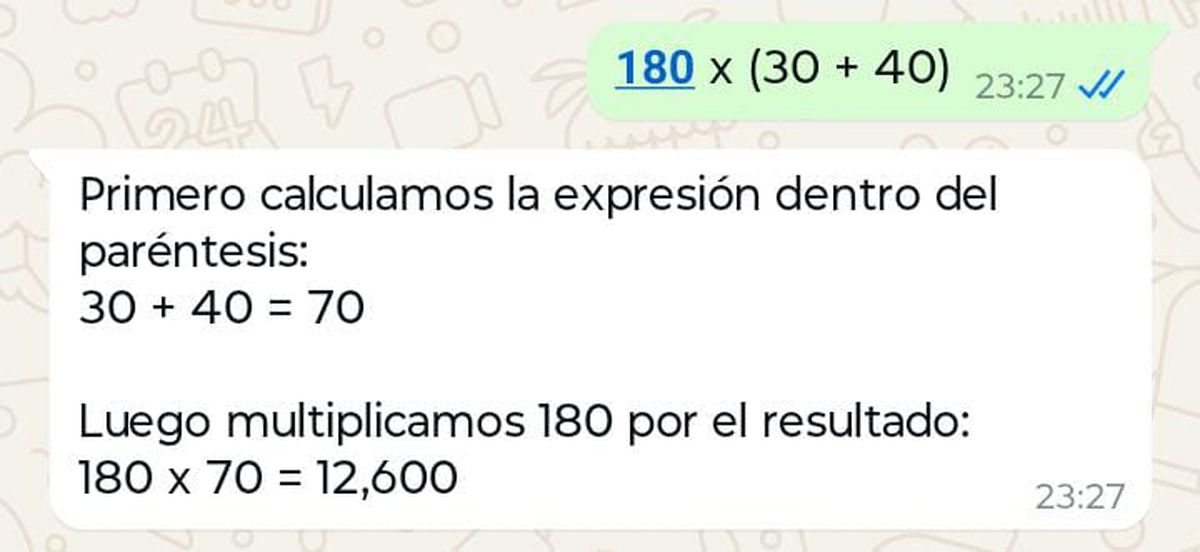 El resultado incluye una breve explicación. El resultado incluye una breve explicación.