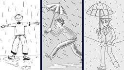 Test de personalidad: elige cómo dibujarías a una persona bajo la lluvia y descubre cómo afrontas la vida