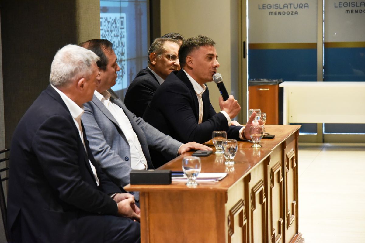 El intendente de Guaymallén, Marcos Calvente expuso la iniciativa del clúster de energía y minería en la Legislatura provincial. El intendente de Guaymallén, Marcos Calvente expuso la iniciativa del clúster de energía y minería en la Legislatura provincial.