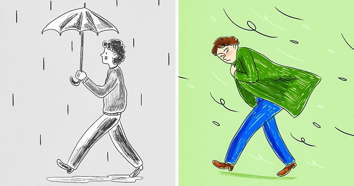 Significado De Dibujar Una Persona Bajo La Lluvia www.diariouno.com.ar