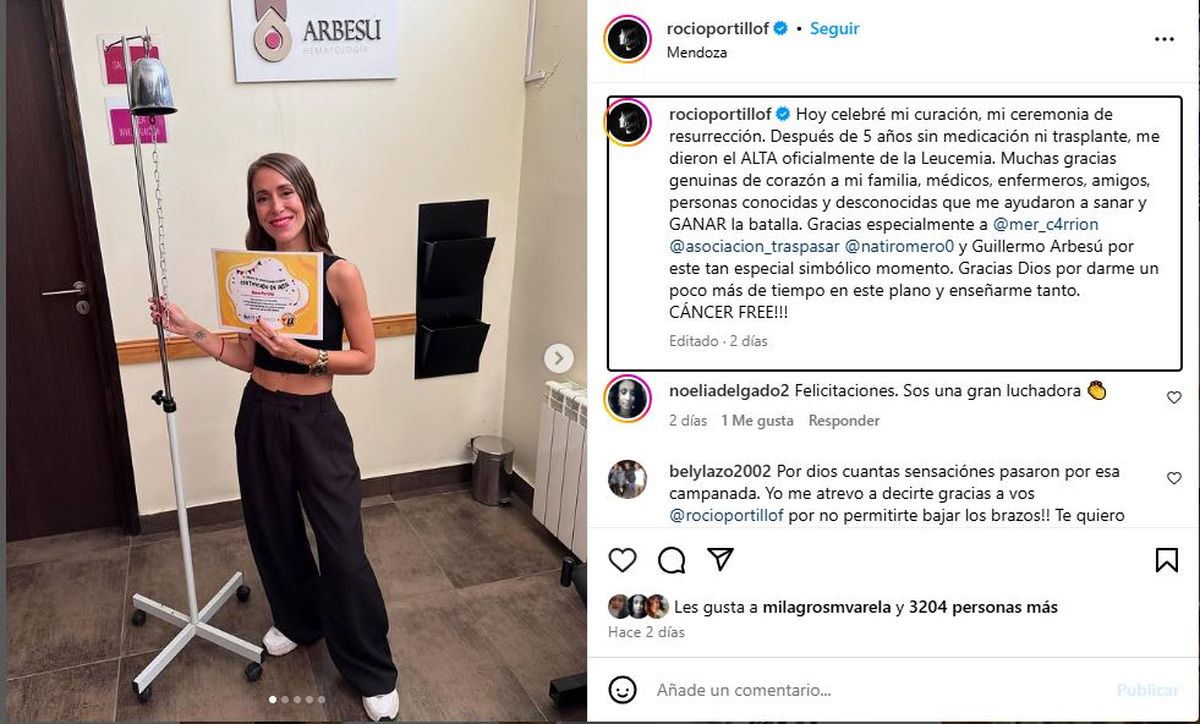 En un posteo de Instagram, Rocío compartió su felicidad y agradeció a todas las personas que la acompañaron En un posteo de Instagram, Rocío compartió su felicidad y agradeció a todas las personas que la acompañaron