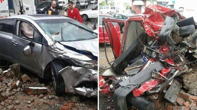 Milagro: de este auto destrozado salieron con vida tres mujeres
