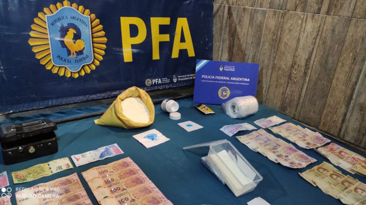 La droga que encontraron en la casa.