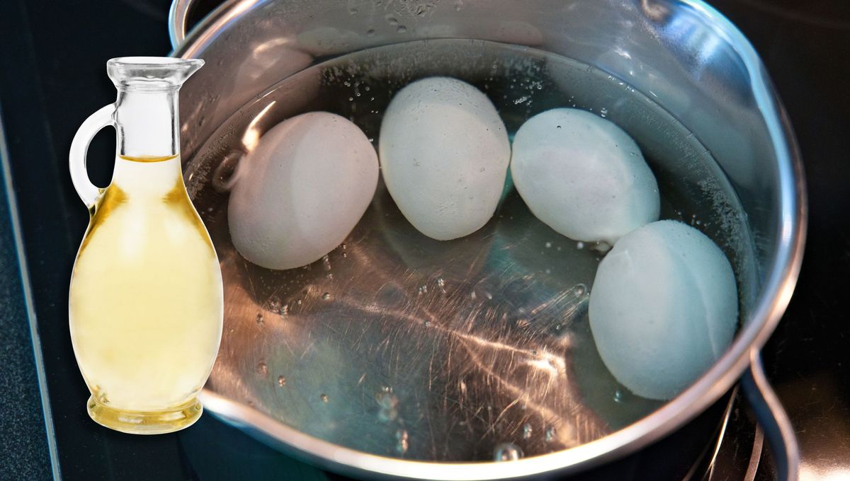 El ácido del vinagre actúa sobre los huevos, mejorando la textura y cocción. El ácido del vinagre actúa sobre los huevos, mejorando la textura y cocción. 