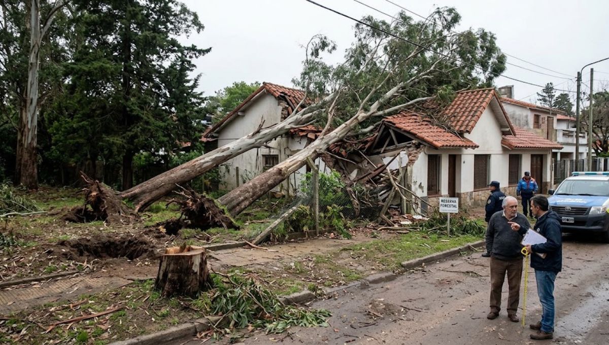 Dos árboles cayeron sobre su casa durante un temporal y ahora deben indemnizarlo con $5.900.000