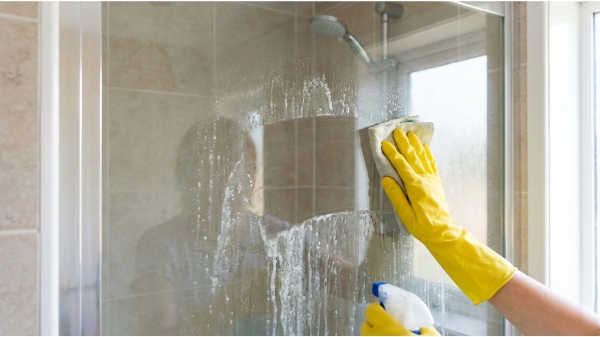 Solo con vinagre y papel manteca: truco infalible para quitar las manchas de sarro de la mampara del baño