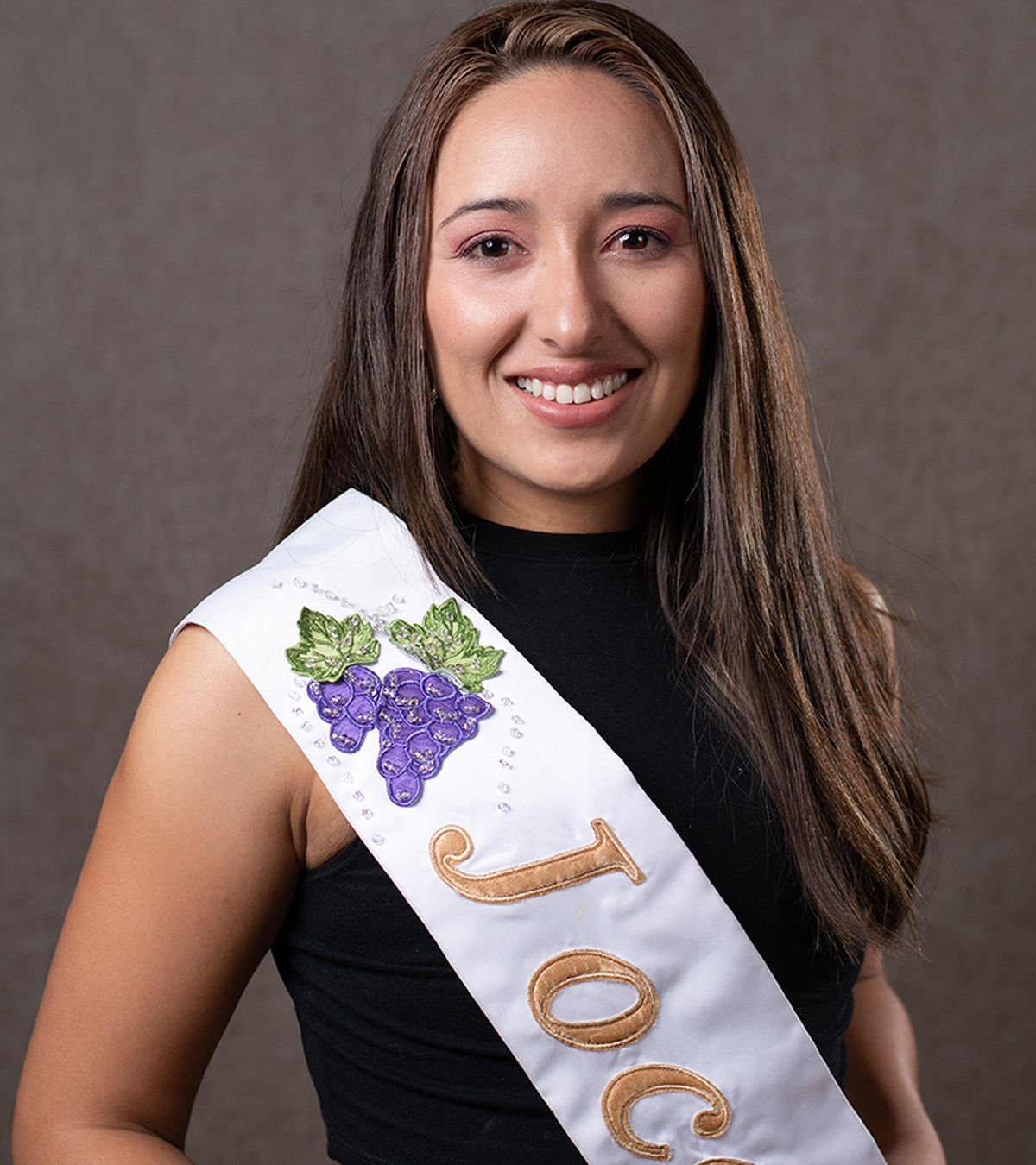María Isabel Videla representante de Jocolí en la Vendimia 2023 de Lavalle.