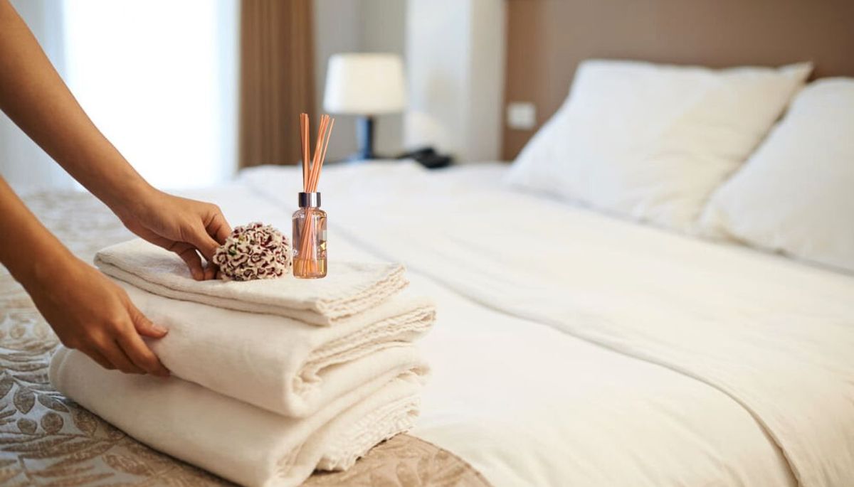 Puedes usar un recipiente con aromatizador o un frasco con varillas difusoras. Puedes usar un recipiente con aromatizador o un frasco con varillas difusoras.