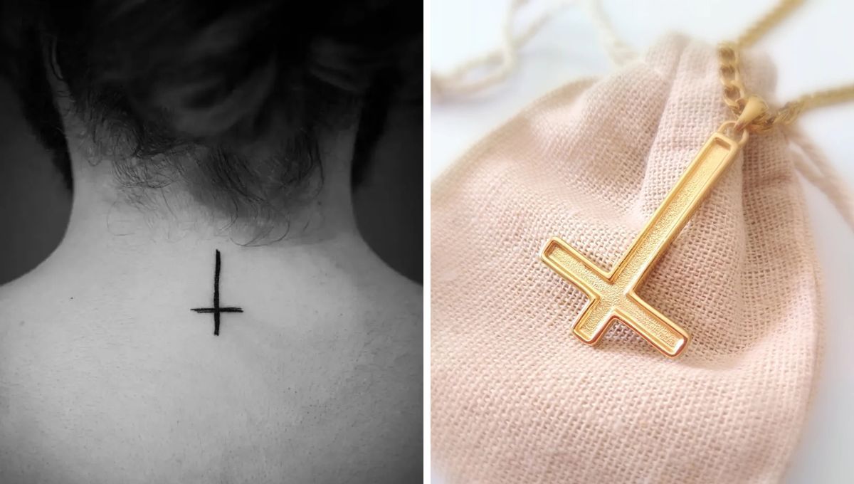 Qué significado tiene una cruz invertida o dada vuelta
