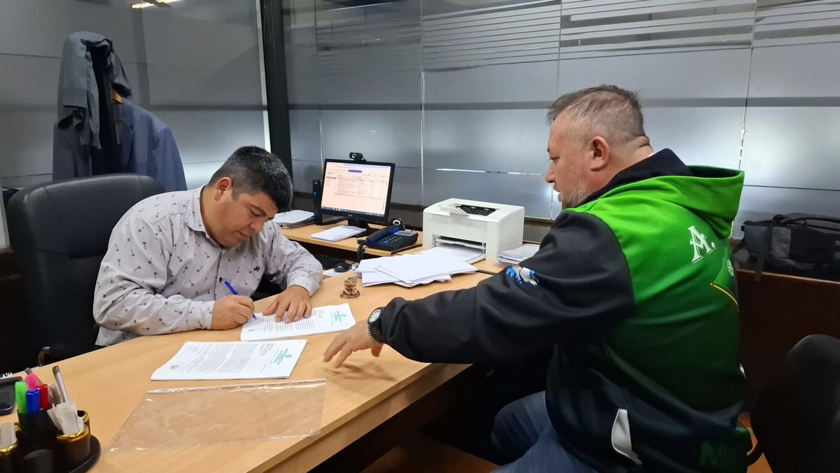 La presentación de Roberto Macho en la Subsecretaría de Trabajo.
