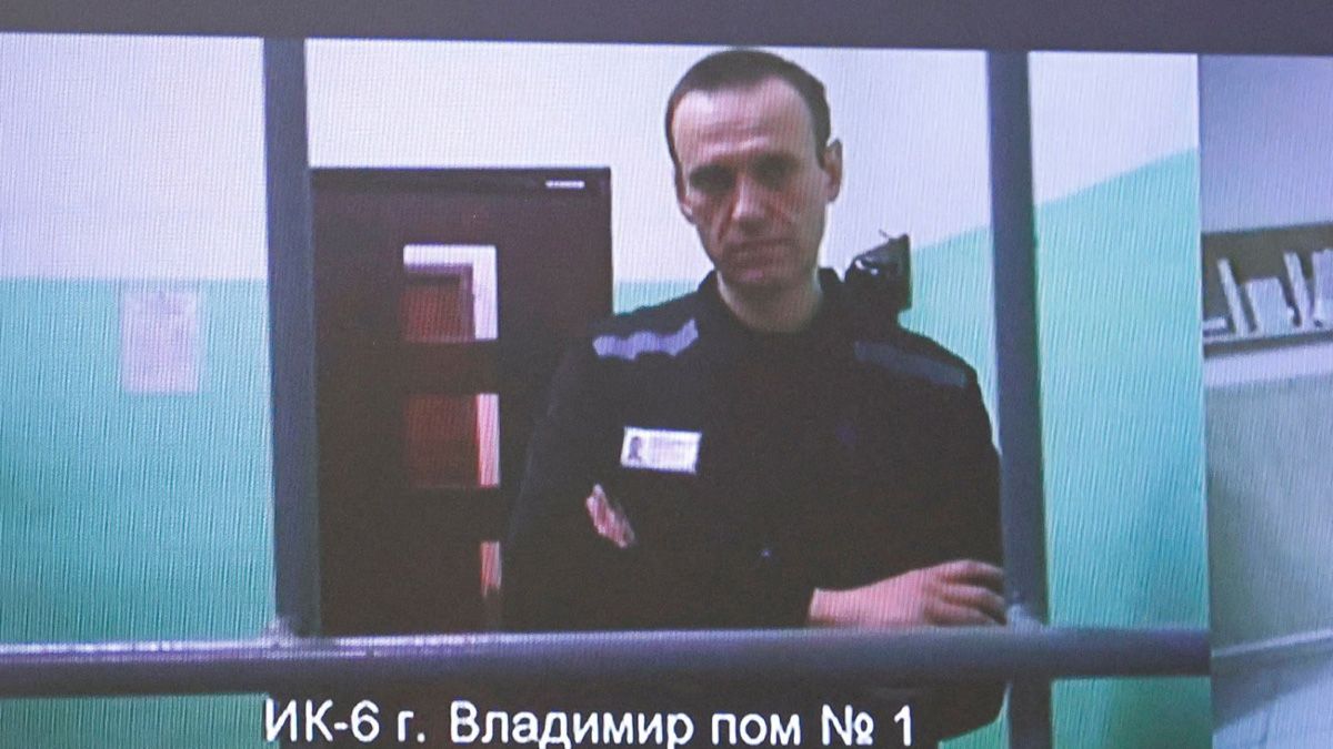 El líder opositor ruso Alexey Navalny compareció ante un juez a través de videoconferencia desde la cárcel El líder opositor ruso Alexey Navalny compareció ante un juez a través de videoconferencia desde la cárcel