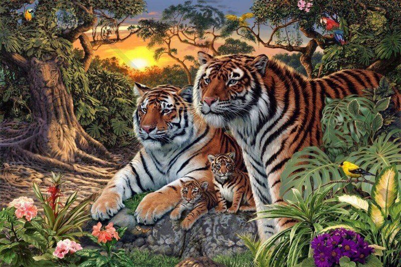Desafío visual se convierte en viral: ¿podrás ver los 16 tigres en la imagen?