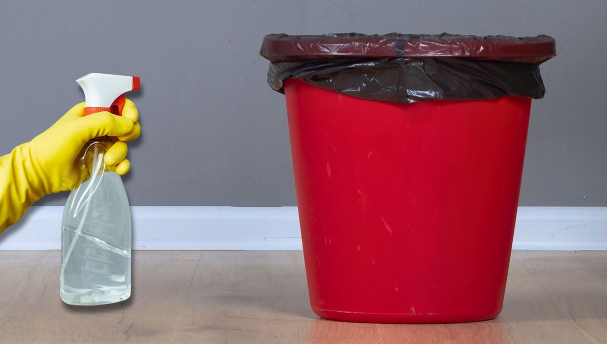 Un truco con vinagre para limpiar el recipiente de basura.&nbsp;