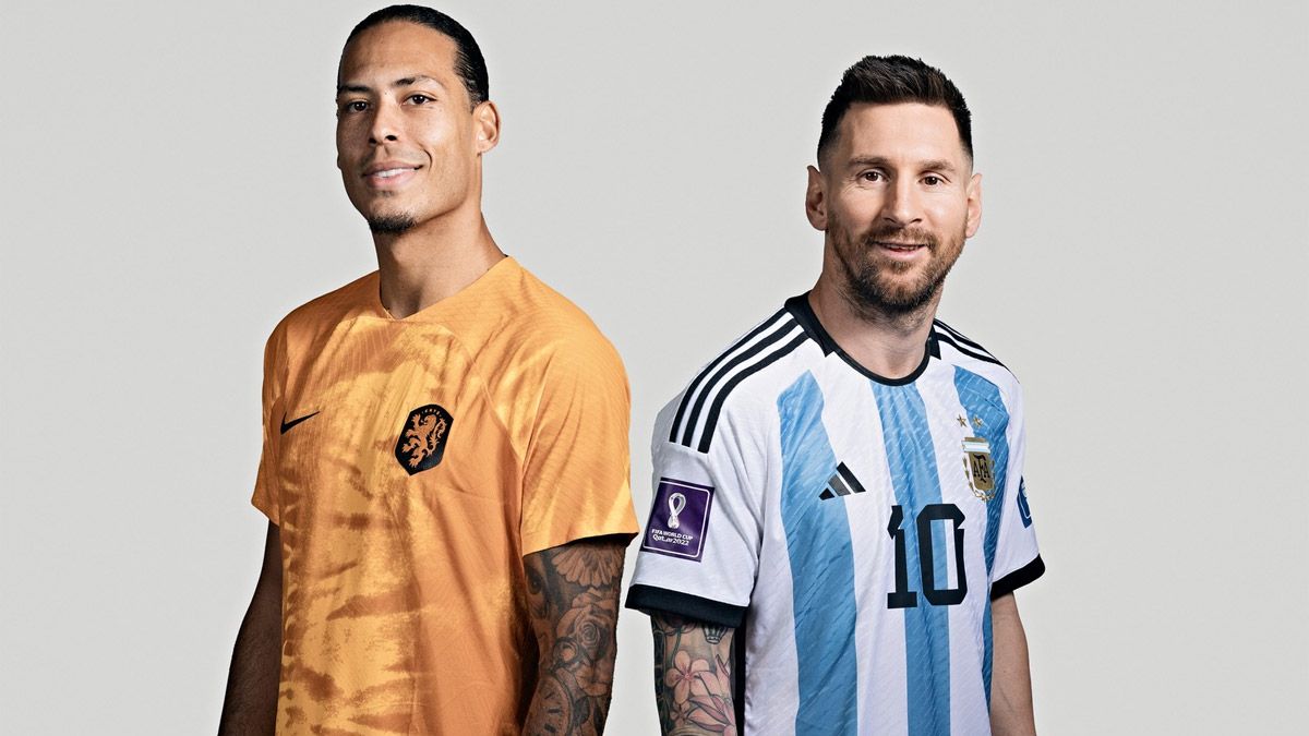 Virgil Van Dijk y Lionel Messi, referentes de Países Bajos y la Selección argentina, en el Mundial Qatar 2022.