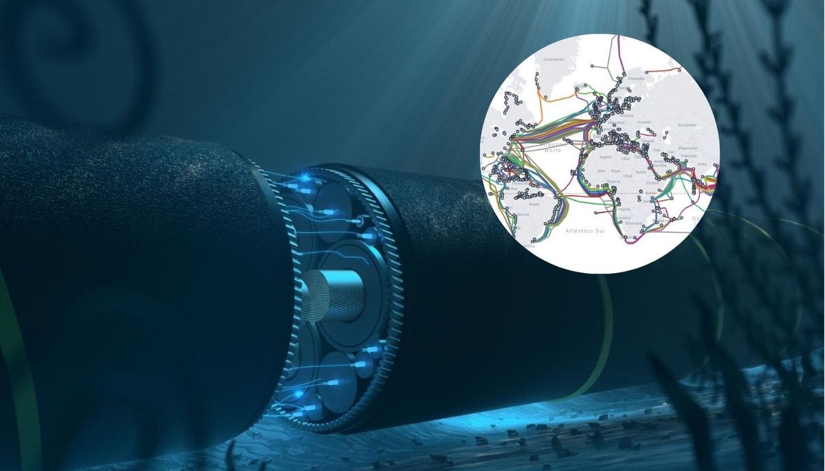 Echa un vistazo al mapa de cables submarinos que mantiene conectado al planeta. Imagen: Redacción Diario Uno.