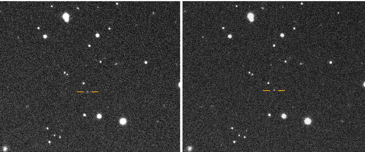 Las im&aacute;genes difundidas del nuevo asteroide descubierto.