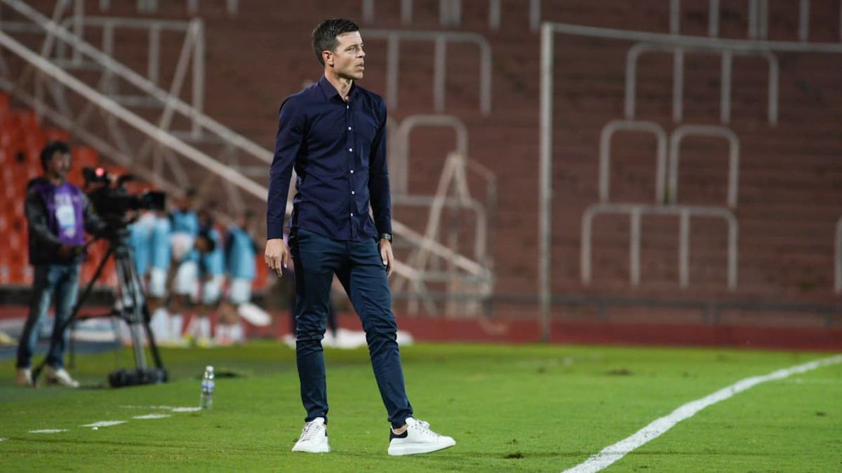 Esteban Solari, el DT de Godoy Cruz se fue conforme por el rendimiento de sus jugadores en el segundo tiempo ante San Lorenzo.
