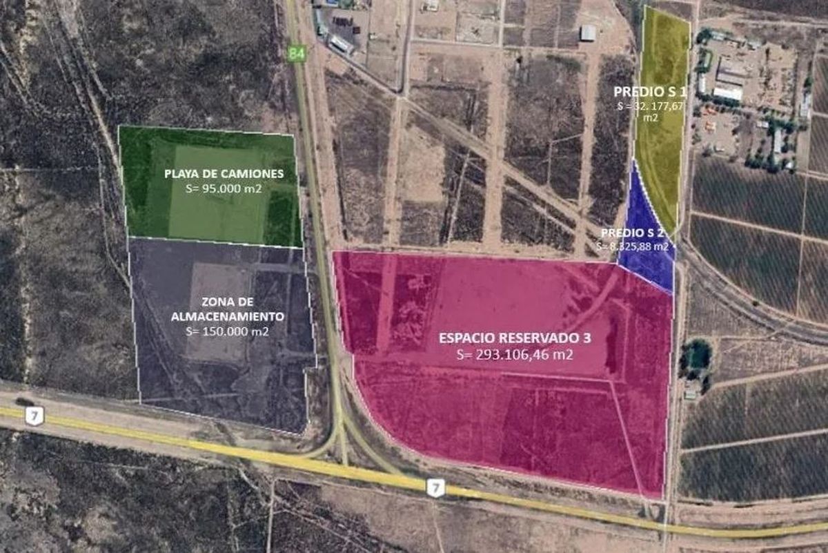 La disposición geográfica del Polo Logístico de Luján. 