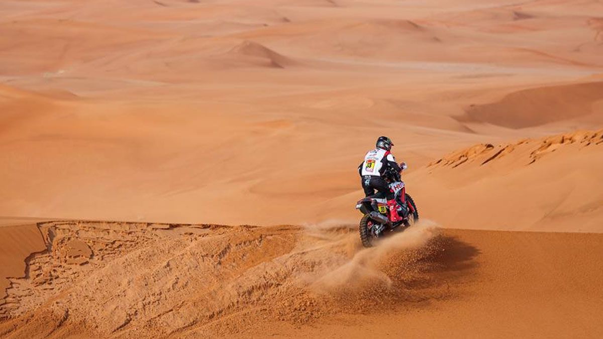 Franco Caimi se metió entre los 10 mejores de la etapa en el Rally Dakar 2023