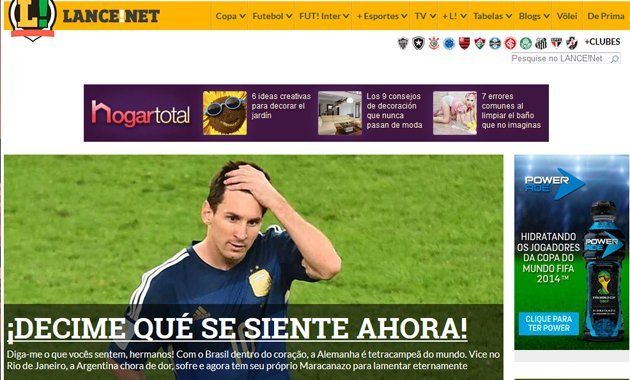 Los diarios brasileños se burlan de la derrota argentina