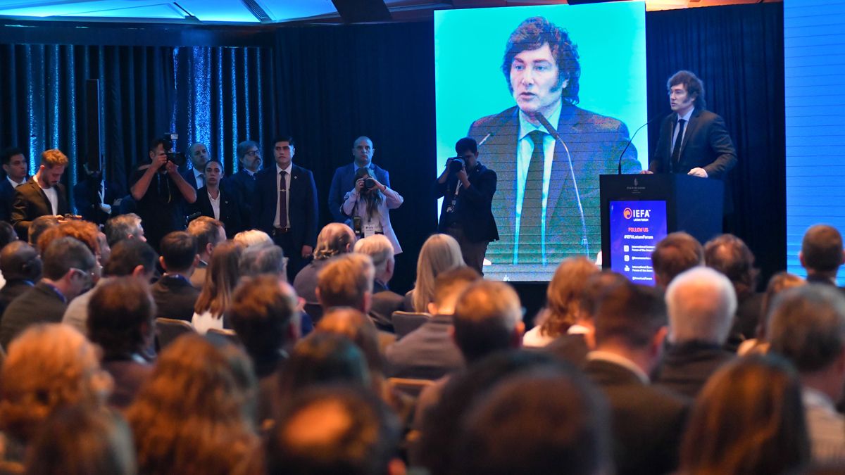 Milei estuvo encendido en el discurso ante empresarios. Milei estuvo encendido en el discurso ante empresarios.