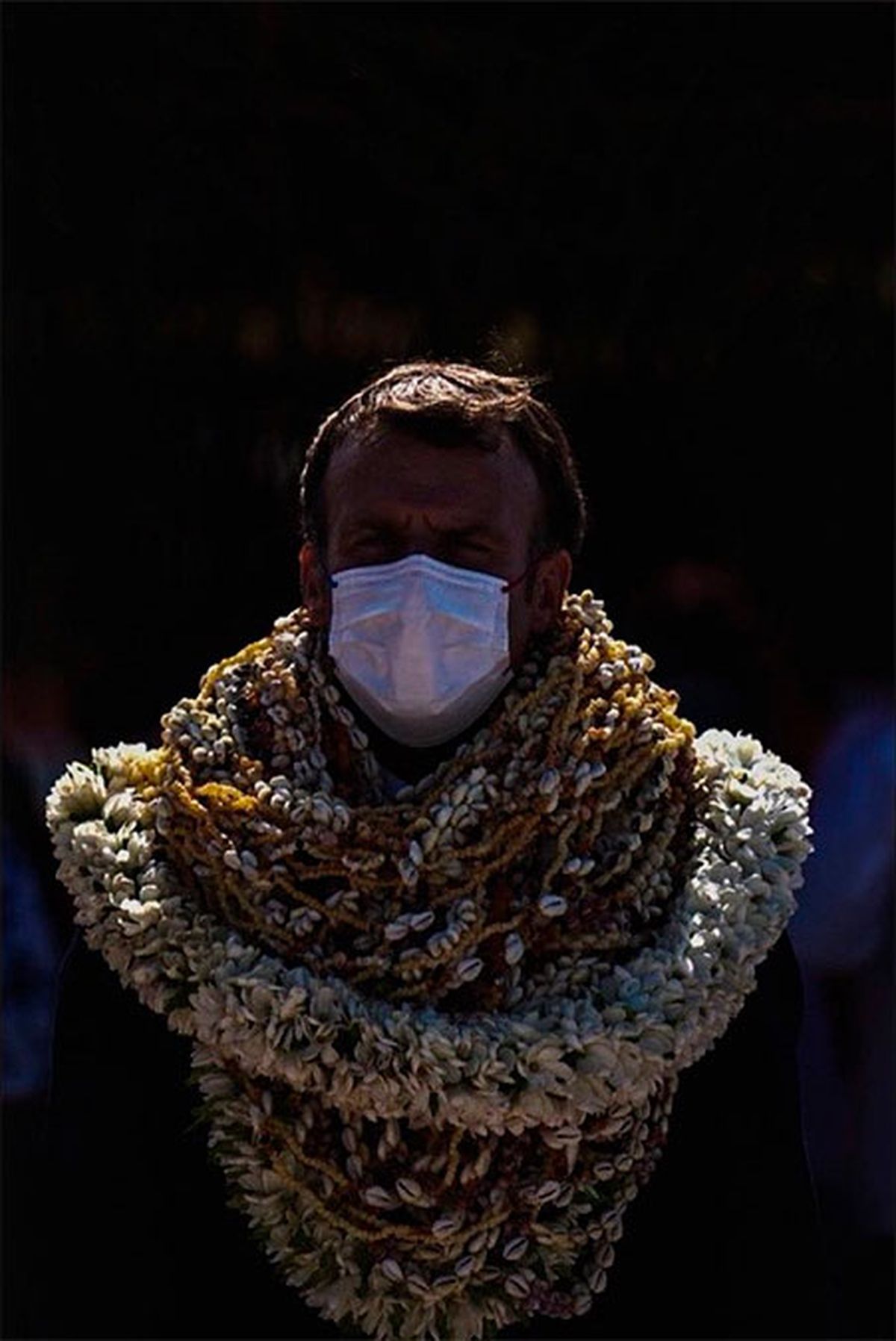 Macron se volvió un meme en su arribo a la Polinesia