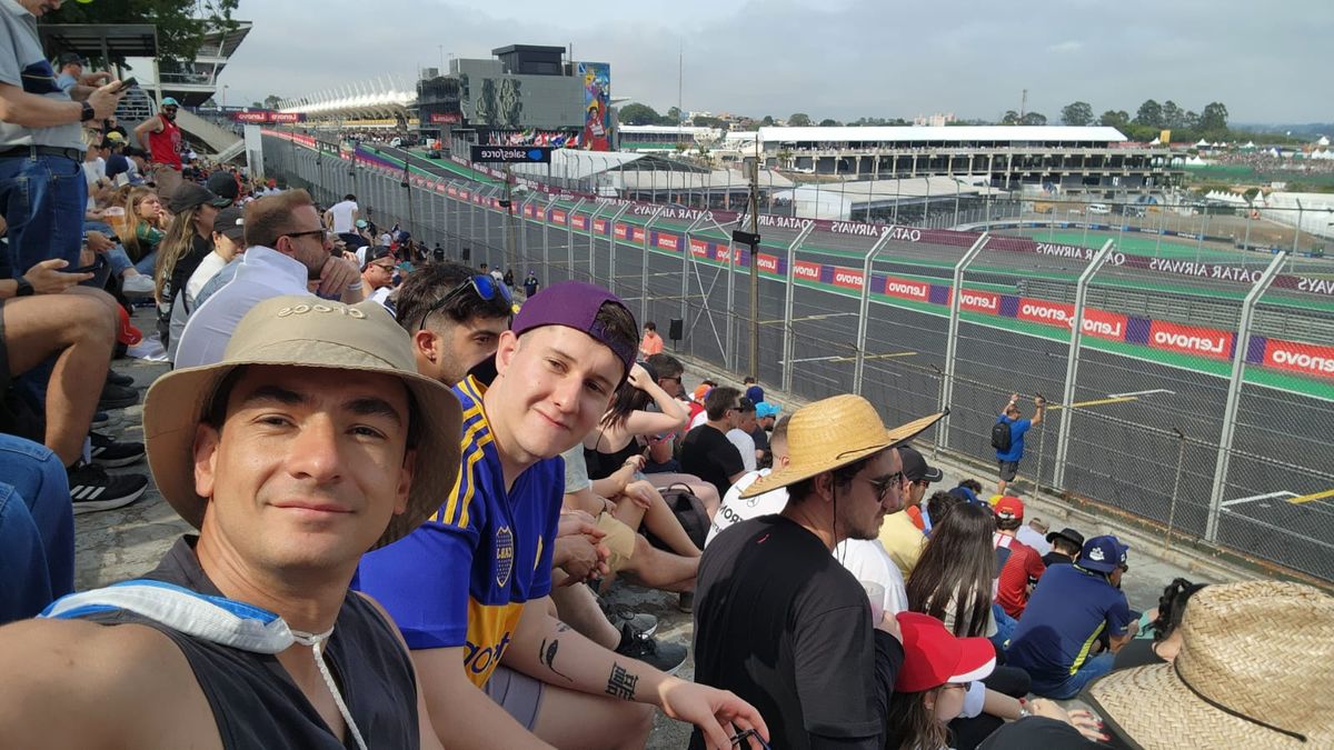 Julio Lodi, uno de los mendocinos que alentó a Franco Colapinto este domingo en Sao Paulo. Julio Lodi, uno de los mendocinos que alentó a Franco Colapinto este domingo en Sao Paulo.