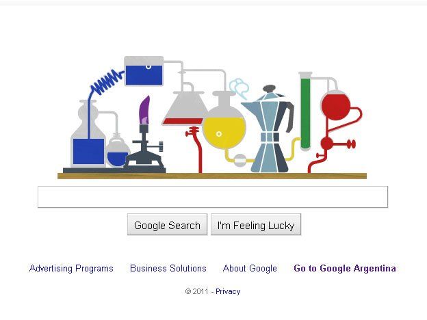 Google homenajeó al científico Robert Bunsen con nuevo logo