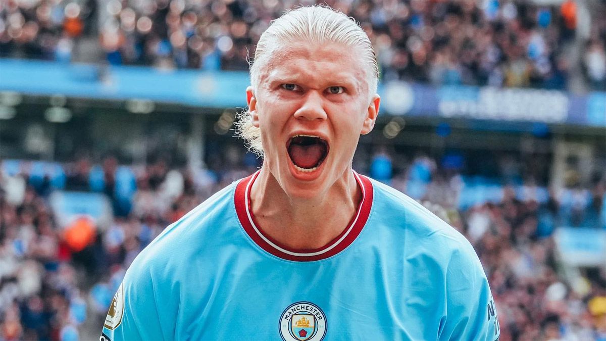 Erling Haaland está demostrando con goles en el Manchester City, su gran capacidad goleadora.