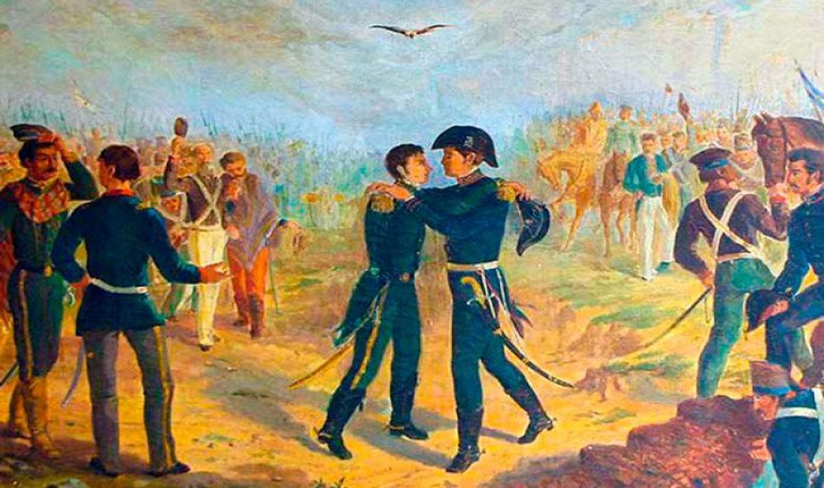 Recreación del encuentro entre Belgrano y San Martín en Yatasto. Recreación del encuentro entre Belgrano y San Martín en Yatasto.