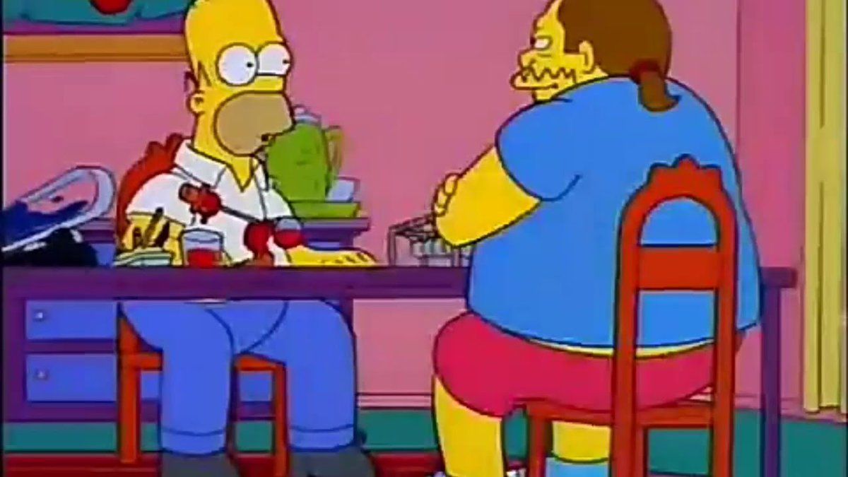 Homero Simpson con su primer emprendimiento en Internet Homero Simpson con su primer emprendimiento en Internet
