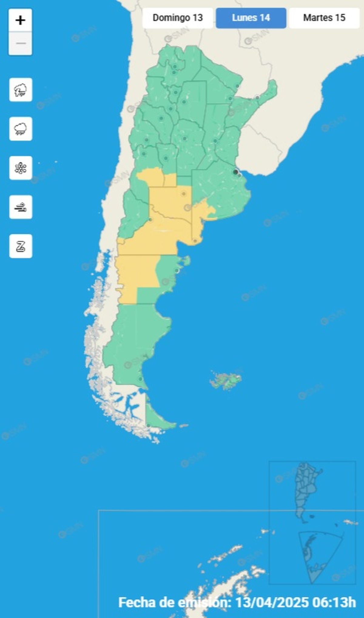 Estas son las provincias afectadas Estas son las provincias afectadas