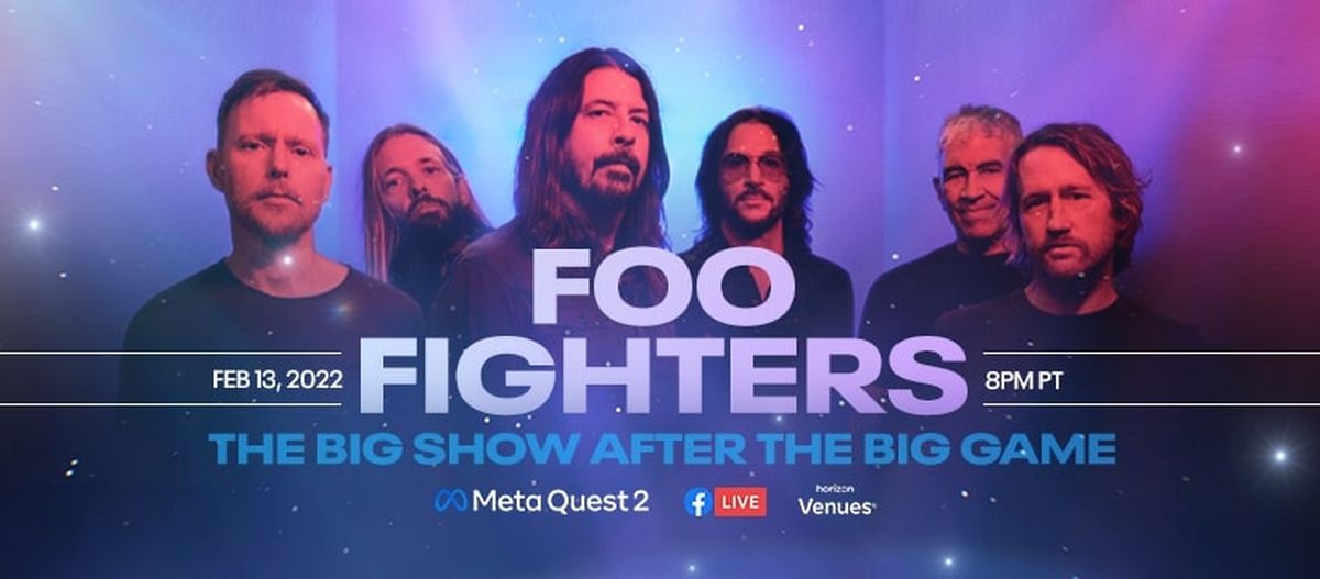 La publicidad que promocionaba el concierto de los Foo en el metaverso de Facebook.&nbsp;
