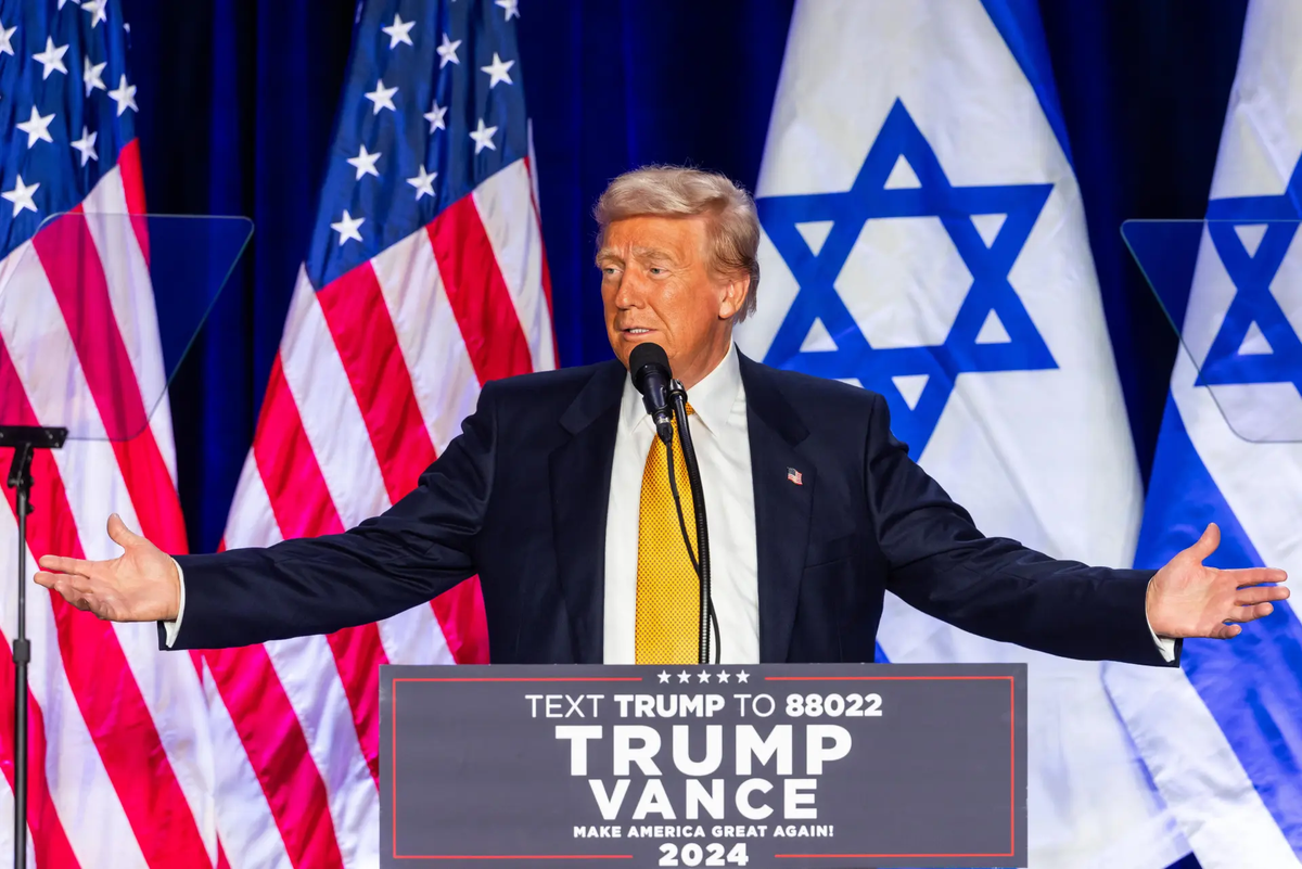 Donald Trump habla en la Asamblea Nacional del Consejo Americano Israelí en Washington. Crédito: EFE. Donald Trump habla en la Asamblea Nacional del Consejo Americano Israelí en Washington. Crédito: EFE.