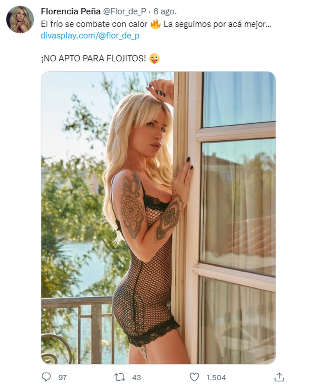 No apto para flojitos: la foto de Florencia Peña sin ropa interior para  Divas Play